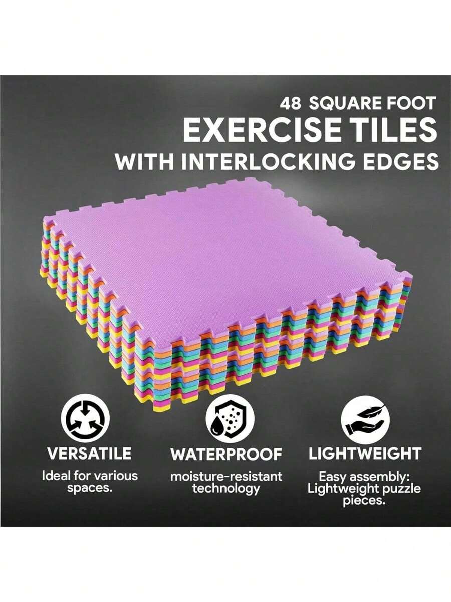 Puzzle Exercise Mat With EVA Foam Interlocking Tiles For MMA, Exercise