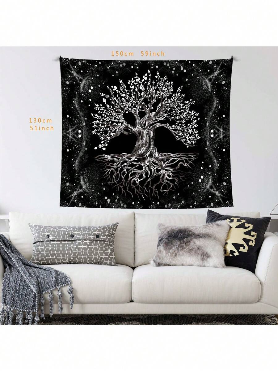 Life Tree Wall Tapestry, Bedroom Decor, Psychedelic Hippie Boho Style