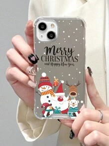 1 件冬季圣诞图案亚克力镜面手机壳，适用于 iPhone - 彩色 - 查看 2
