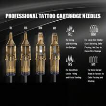 YILONG 20Pcs Tattoo Needle Yellow Dragonfly Individually Packaged Professional Grade Sterilized Tattoo Ink Cartridge Needle Eyebrow Tattoo Needle - Yellow - View 4