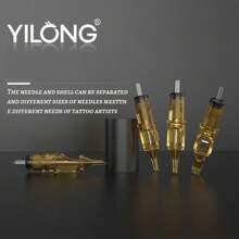 YILONG 20Pcs Tattoo Needle Yellow Dragonfly Individually Packaged Professional Grade Sterilized Tattoo Ink Cartridge Needle Eyebrow Tattoo Needle - Yellow - View 5