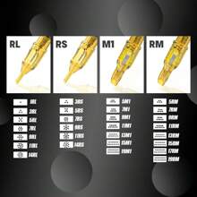 YILONG 20Pcs Tattoo Needle Yellow Dragonfly Individually Packaged Professional Grade Sterilized Tattoo Ink Cartridge Needle Eyebrow Tattoo Needle - Yellow - View 6