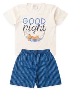 Summer Pajamas For Boys With T-Shirt And Shorts, Sleepy Puppy - Màu be - Xem 2