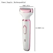 1pc Electric Ladies Shaver Home Portable 4-In-1 - White - View 3