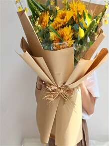 1 rouleau de papier kraft brun, papier d'emballage, papier cadeau DIY, convient pour l'emballage de cadeaux d'anniversaire, les bouquets, les affiches, l'emballage de figurines, la décoration, la rentrée scolaire, la Saint-Valentin