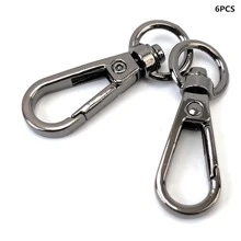 3/6/12/20/30 件旋转弹簧夹挂钩，D 形环龙虾扣旋转扣适用于 DIY 工艺挂绳制作