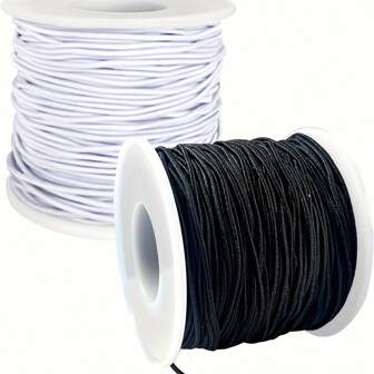 1 Roll (Approx. 50m Length, 1mm Thick) Nylon Braided Cord String, Elastic Rope Suitable For DIY Jewelry Making, Beading, Bracelet And Necklace Crafting