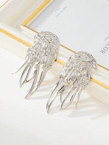 1 Pair Versatile Bold Eagle Stud Earrings, European And American High-End Elegant Eagle Shaped Earrings, Exaggerated Decorative Light Luxury High-Quality Jewelry Suitable For Women To Wear At Banquets And Parties - Earrings - View 7