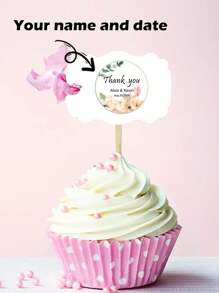 35pc Customized Circular Wedding Stickers, Personalized Circular Label Stickers, Customized Name, Date, Thank You Stickers, Personalized Design Wedding Labels, Wedding Specific Customized Stickers