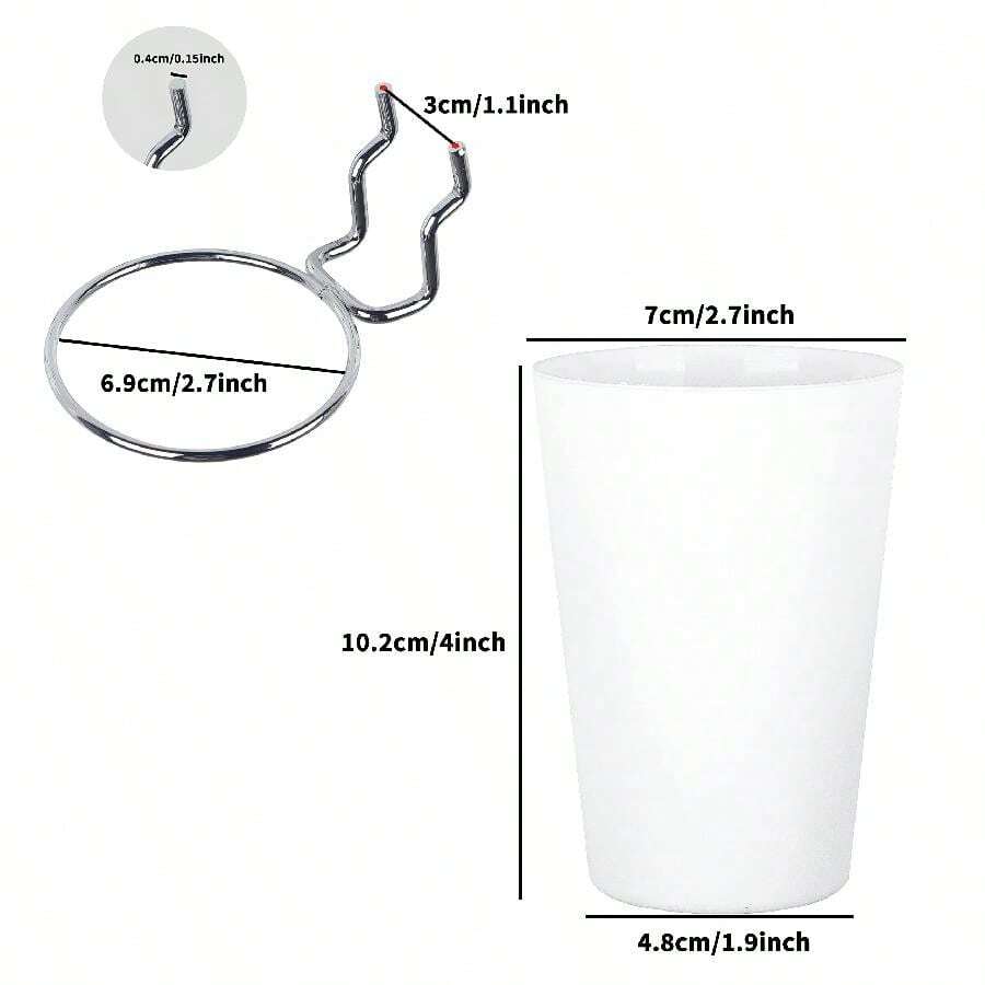 10pcs Perforated Board Storage Cups Set, Including 10 Organizer Cups