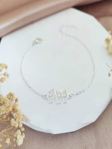 Vòng tay khắc tên bằng ngôn ngữ ký hiệu ASL, vòng tay chữ cái cá nhân hóa, trang sức thời trang bằng thép không gỉ mạ vàng, quà tặng ngày lễ cho gia đình và bạn bè. - Nhiều màu - Xem 8