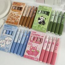 套装1盒]防摔耐用蛋形笔可爱风高St外观横头毛笔中性笔按动熊猫 - 套裝 - 查看 11
