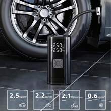 Tire Inflator Portable Air Compressor-150PSI Portable Air Pump, Accurate Pressure LCD Display, 3X Fast Inflation For Cars, Bikes & Motorcycle Tires, Balls - Không dây - Xem 5