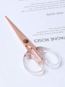 Bộ văn phòng phẩm 4 món màu vàng hồng, Dòng sản phẩm dành cho doanh nghiệp, bao gồm 1 kim bấm Acrylic, 1 kim bấm Acrylic, 1 hộp kim bấm màu vàng hồng, 1 kéo Acrylic, dùng để trang trí bàn làm việc, văn phòng, trường học, học sinh, quà tặng, thiết kế đơn giản và đa năng - Bộ - Xem 5