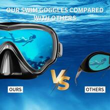 Adult Diving Mask - Tempered One-Piece Mask, Protective Anti-Fog Anti-Water For Outdoor Sports, Water Activities, Swimming, Beach Essentials, Beach Accessories, Pool Float