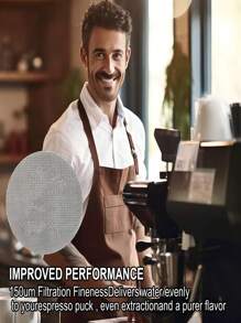 1pc,51mm/53mm/58mm, Thickened Double Layer Reusable Coffee Filter Screen Heat Mesh Screen Portafilter Barista Coffee Making Puck Screen For Portafilter Basket Espresso Accessories Back To School