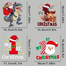 1 件 First Christmas 熨烫贴纸，适用于服装装饰、DIY T 恤、面具、牛仔裤、背包补丁 - B - 查看 7