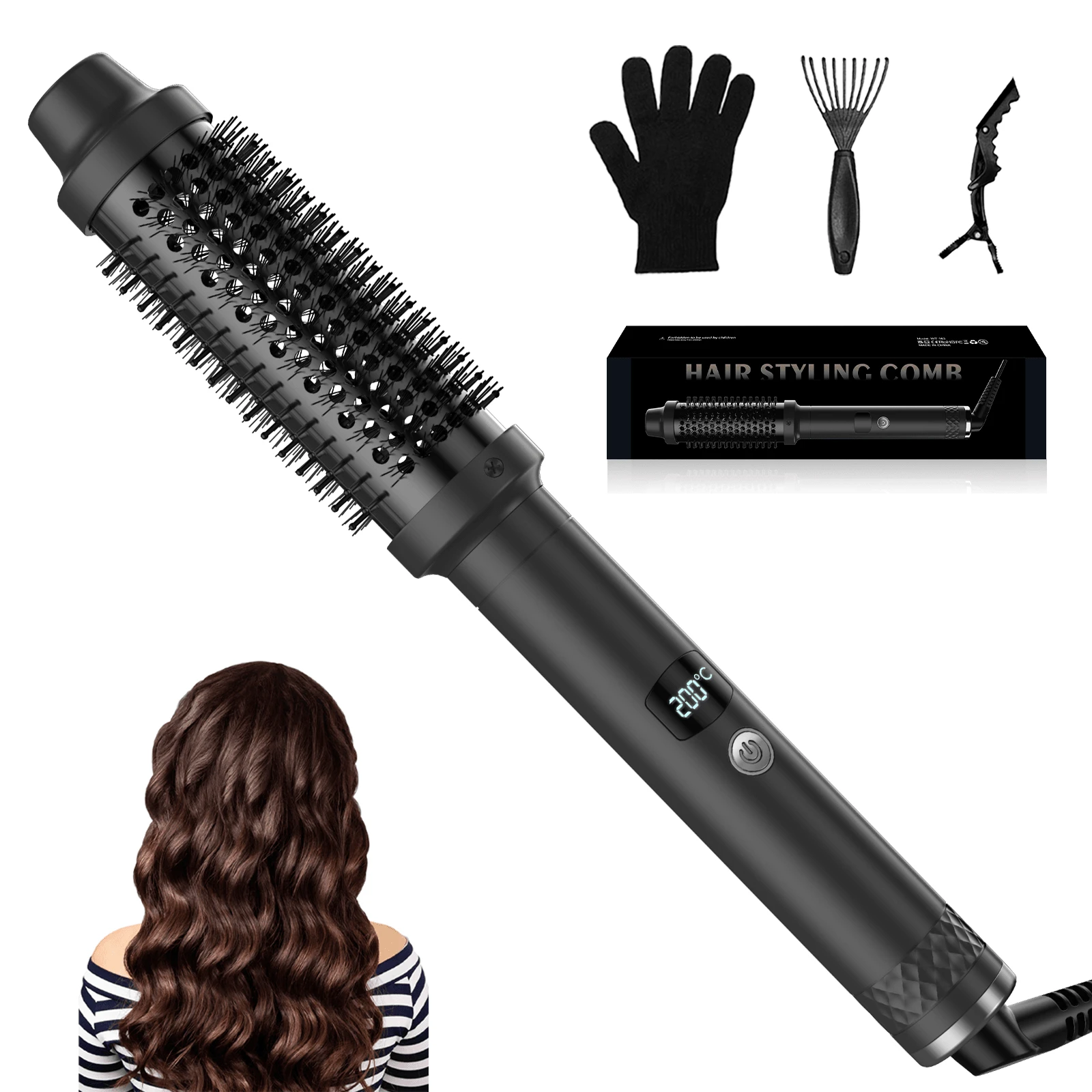 Thermal Brush Curling Brush, 3 In 1 Heated Round Brush SHEIN USA