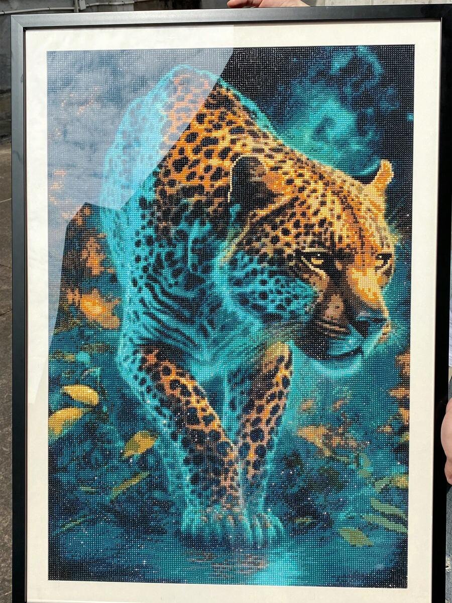 Adult 5D Leopard Print Diamond Painting Kit Full Drills Mosaic Cross