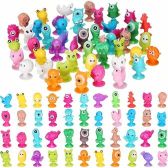 10-40pcs Mini Monster Sucker Doll Creative Party Gifts Style Random Silicone Suction Doll Funny Stress Relief Toys Gifts