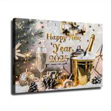 Decoração de Ano Novo 2025, Fundo de Banner de Feliz Ano Novo, Suprimentos para Festa de Ano Novo, Fundo de Fotografia de Ano Novo Foto