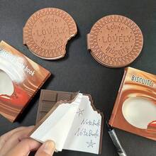 Bộ 3 sổ tay Chocolate + Cookie (Chocolate + Pink Circle Cookie + Pink Bite Cookie), Sáng tạo với hương thơm, Sổ ghi nhớ Chocolate sáng tạo, Sổ ghi nhớ mini, Sổ tay di động, Sổ tay vui nhộn, Sổ ghi nhớ - Nhiều màu - Xem 5