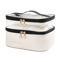 1 件新款 Ringer 双层化妆包便携式大容量多功能便携旅行护肤洗漱包收纳袋 - 彩色 - 查看 8