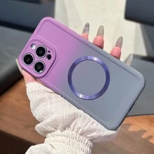 Funda protectora para teléfono móvil con atracción magnética de dos colores degradados, compatible con iPhone15 Pro Max, P30, Honor 50, Redmi Note 9S, Vivo Y20, Galaxy S24 Ultra 5G, resistente al agua, a los golpes y a los arañazos