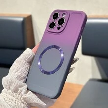 Funda protectora para teléfono móvil con atracción magnética de dos colores degradados, compatible con iPhone15 Pro Max, P30, Honor 50, Redmi Note 9S, Vivo Y20, Galaxy S24 Ultra 5G, resistente al agua, a los golpes y a los arañazos