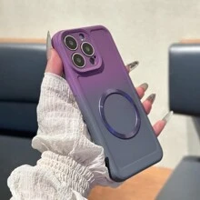 Funda protectora para teléfono móvil con atracción magnética de dos colores degradados, compatible con iPhone15 Pro Max, P30, Honor 50, Redmi Note 9S, Vivo Y20, Galaxy S24 Ultra 5G, resistente al agua, a los golpes y a los arañazos