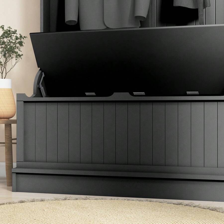 3In1 Entryway Hall Tree With Storage Bench, Coat Rack With