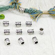 10 件 24 款复古银色锌合金孔径 5 毫米/3 毫米/1 毫米圆形/方形/爪形隔珠适用于 DIY 珠宝制作 - 10個24款仿舊銀色鋅合金隔離珠 - 查看 26