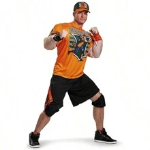 Disguise Men's WWE John Cena Muscle Costume - Orange - View 2