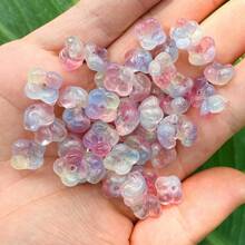 50 cái/bộ nụ hoa đá mặt trăng thủy tinh ombre, 10mm (0,393 inch), phụ kiện đội đầu và tóc tự làm - nụ trăng - Xem 15