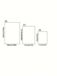 1 pieza Cuaderno de espiral creativo A5/B5, bloc de notas en blanco con tapa de plástico mate y diseño simple de cuadrícula - Multicolor - Ver 2