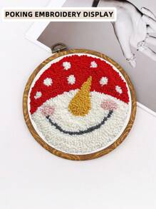 3 peças DIY Handmade Round Brown Retro Wooden Grain Cross Stitch Bordado Hoops, 7 opções de tamanho, material ABS + PVC de alta qualidade e durável, gancho de metal para pendurar, adequado para Halloween, Natal, chaveiro de telefone, bolsa, decoração de cabelo, mesa e decoração de carro - Castanho - Ver 9