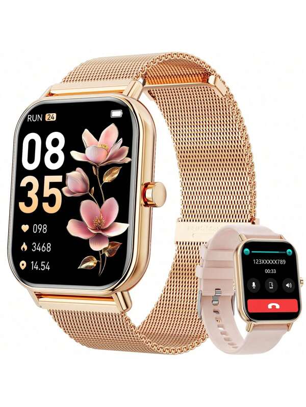 Reloj Inteligente para Hombres y Mujeres, Responder/Hacer Llamadas, con más de 100 Modos Deportivos, con Monitor de sueño/spO2/frecuencia cardíaca, rastreador de Ejercicios a Prueba de Agua IP68, Reloj Inteligente para Android iOS