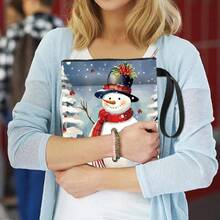 1pc Vỏ bọc sách hình người tuyết Vỏ bọc sách Giáng sinh Bảo vệ sách cho sách bìa mềm Vải có thể giặt Vỏ bọc sách vải có khóa kéo và túi đựng thêm cho người yêu sách Quà tặng Giáng sinh cho bạn cùng lớp - Mảnh duy nhất - Xem 6
