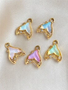 10 chiếc mặt dây chuyền đuôi cá đính thủy tinh nhiều màu sắc tinh tế, trong suốt và lạnh, thanh lịch, vòng cổ, vòng tay, hoa tai, lắc chân, tự làm, năng động, dễ thương, hình đuôi cá, mặt dây chuyền, trang sức hợp kim cho kỳ nghỉ biển, thời trang thanh lịch dành cho quý cô - Quà tặng ngày lễ tình nhân hoàn hảo cho bạn gái, dùng làm vòng tay, phụ kiện, đồ trang trí, mặt dây chuyền tự làm - hợp kim10 mảnh - Xem 7