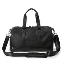 男士防水旅行手提包手提包运动健身行李袋行李单肩包带干湿分离隔层，大容量万圣节圣诞节冬季圣诞礼物男士手提包男士笔记本电脑户外感恩节秋季钱包假日收纳包电脑运动包沙滩包健身包男士礼物黑色包徒步旅行学生多功能便携时尚休闲爸爸礼物男友礼物手拿包度假 - 黑色 - 查看 9