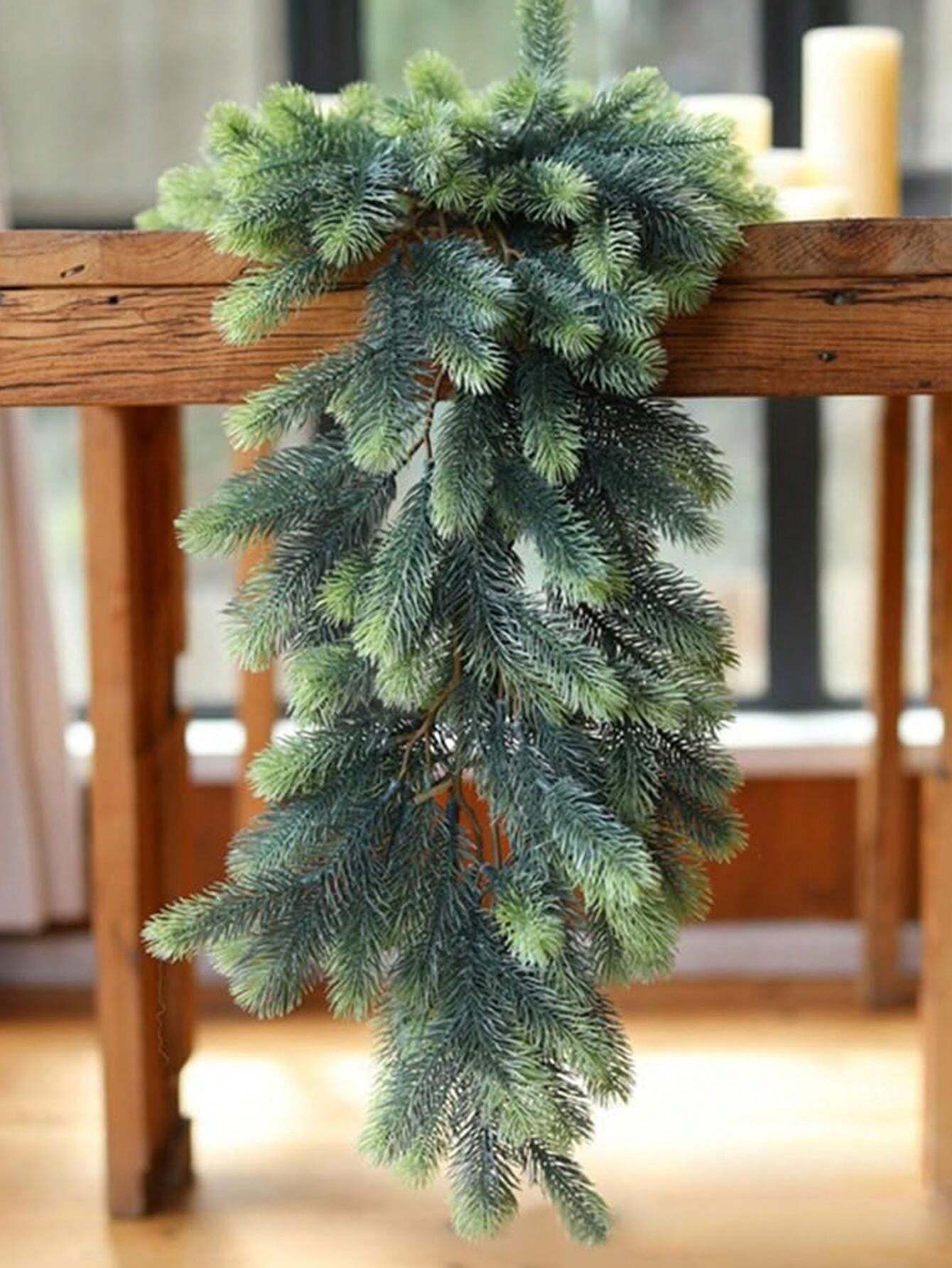 1/2pcs Artificial Christmas Pine Garland,71IN Xmas Green Garland Winter