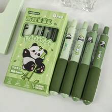套装1盒]防摔耐用蛋形笔可爱风高St外观横头毛笔中性笔按动熊猫 - 套裝 - 查看 12