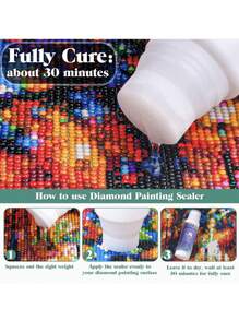 1 Set 5D Diamond Painting Full Tools Kit, Include Diamond Glue, Diamond Painting Pen, Tray, Etc. Suitable For DIY Lovers, Holiday Gifts
