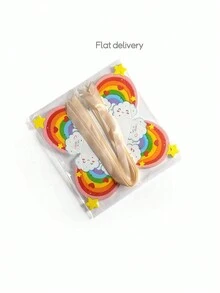 8 件装彩色彩虹蝴蝶结糖果礼盒、零食小礼物折叠包装盒、婚礼糖果礼盒、圣诞节小礼品盒 - 彩色 - 查看 6
