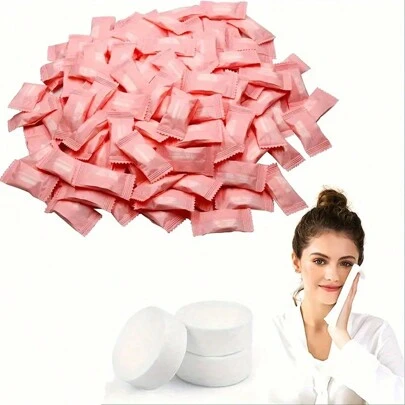 50 Disposable Compressed Towels, Portable Disposable Absorbent Towels, Suitable For Outdoor Travel And Camping,Travel Essentials