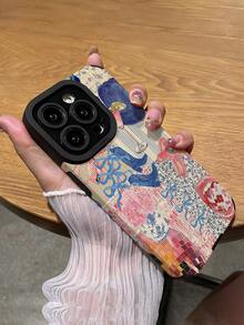 1 件粉色和蓝色蝴蝶结和靴子垂直条纹仿皮柔软 TPU 保护手机壳适用于 iPhone 15/15 PLUS/15 PRO/15 PRO MAX，防摔 - 彩色 - 查看 5