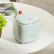 Thùng rác mini 1 cái, Thùng rác nhựa màu trắng, Thùng rác để bàn đơn giản, Hộp đựng nhỏ, Thùng để bàn dễ thương với thiết kế túi đựng rác ẩn hai lớp, Nắp đẩy để mở và khẩu độ rộng, Hoàn hảo cho sử dụng tại nhà và văn phòng - trắng - Xem 5