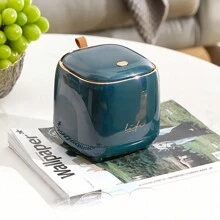 Thùng rác mini 1 cái, Thùng rác nhựa màu trắng, Thùng rác để bàn đơn giản, Hộp đựng nhỏ, Thùng để bàn dễ thương với thiết kế túi đựng rác ẩn hai lớp, Nắp đẩy để mở và khẩu độ rộng, Hoàn hảo cho sử dụng tại nhà và văn phòng - trắng - Xem 6