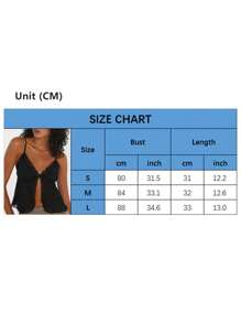 Women Y2K Tie Front Crop Top Spaghetti Strap Sleeveless Camisole Vest Summer Backless Going Out Cami Tank Tops - Black - View 5