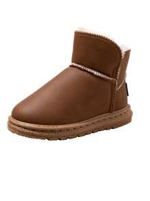 1 Paar Kinder Weiche Sohle rutschfeste, modische wasserdichte Schneestiefel mit dicker, thermisch gefütterter Ausstattung, geeignet für den Winter